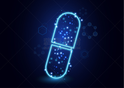 健康保健,药丸,分子,现代,科学,概念,药房,胶囊,霓虹灯,抽象