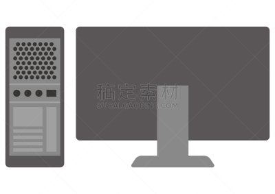 简单,显示器,绘画插图,塔,正面视角,动物躯干,可爱的,商务,计算机,通信