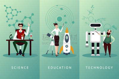 科学家,科学,动画片,学生,发明家,生物学家,人,男人,布置