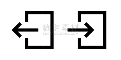 计算机图标,标志,矢量,门,箭头符号,黑色,分离着色,易接近性,几何形状,背景分离