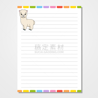 模板,日记,性格,矢量,可爱的,绘画插图,卡通,图像,笔记本,床单