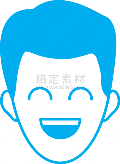 男人,卡通,可爱的,白色,商务,人,概念,肖像,图像,微笑