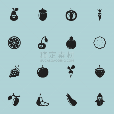 符号,食品,数字16,农业,蔬菜,自然,清新,生食,膳食,布置