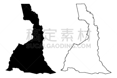 遥远的北方,国内著名景点,喀麦隆,草图,城市,剪影