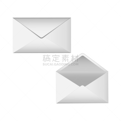 两个人,信封,关闭的,开着的,贺卡,电子邮件,背景分离,信函,模板,大写字母