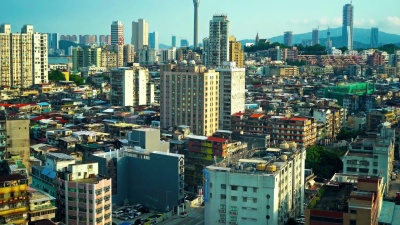 中国澳门美丽的建筑与城市生活