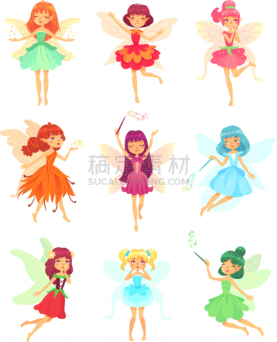 动物,性格,动画片,仙女服,可爱的,飘然,女性特质,公主,自然美