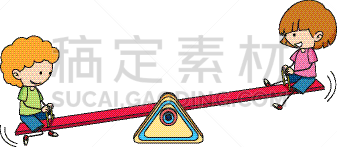 儿童,跷跷板,进行中,白色背景,分离着色,白色,愉悦,概念,玩具,设计