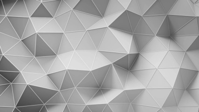 具有边上线的白色低多边形构造可循环3D渲染动画