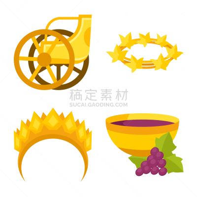 希腊,图标,王冠,含酒精饮料,饰头巾,战车,古董,天空,设计