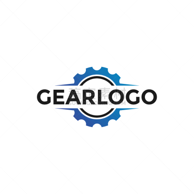 mechanical gear badge logo design template
