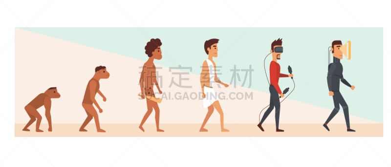 猴子,人,男人,概念,人属,图像,预测,进化