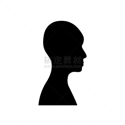 人的头部,秃头,侧面视角,伪饰,药,肖像,模板,阴影,分离着色