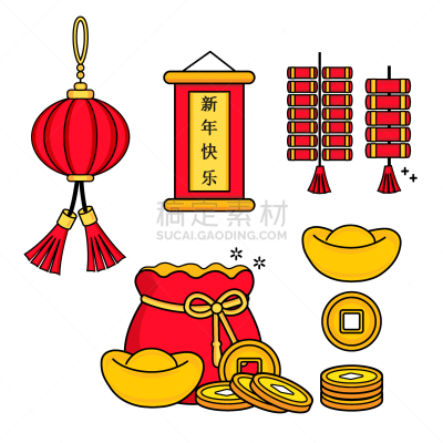 春节,贞德,化学元素周期表,可爱的,传统,2020,贺卡,灯笼,中国灯笼,传统节日
