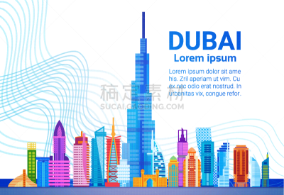 迪拜,全景,建筑业,都市风景,城市天际线,现代,阿拉伯联合酋长国,商务,概念,度假