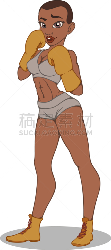 拳击手套,运动,女孩,拳击,女人,轻的,可爱的