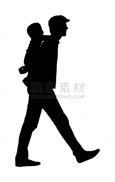 父亲,儿子,可爱的,周末活动,剪影,步行,仰卧,运送,休闲,问候