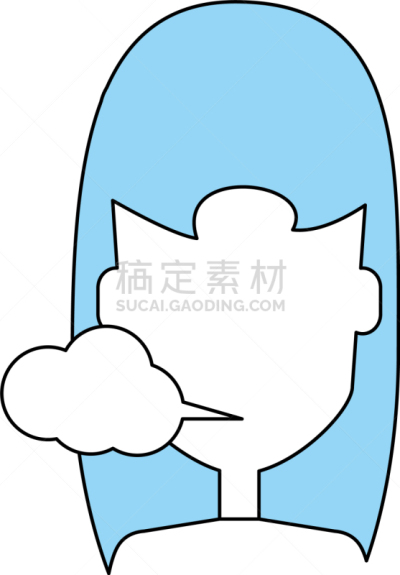 女人,卡通,吸烟问题,白色,概念,商务,图像,矢量,侧面像,剪影
