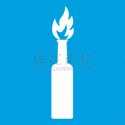 白色,瓶子,图标,分离着色,热,金属,锅,移动式,燃烧,烹调