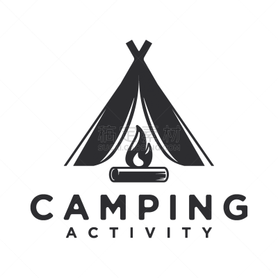 minimalist hipster bonfire logo