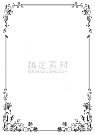 书页,边框,可爱的,华丽的,请柬,婚礼,装饰品,装饰,复古,生长