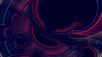 发光灯线3D渲染的循环动画