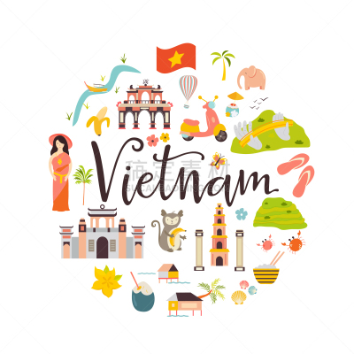 越南,卡通,女孩,非都市风光,国内著名景点,名声,旅途,旅行,旅游