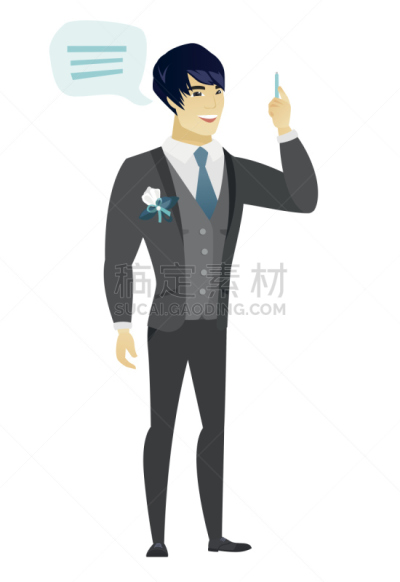 对话气泡框,青年人,新郎,丈夫,事件,仅男人,肖像,仅一个男人,云,白色
