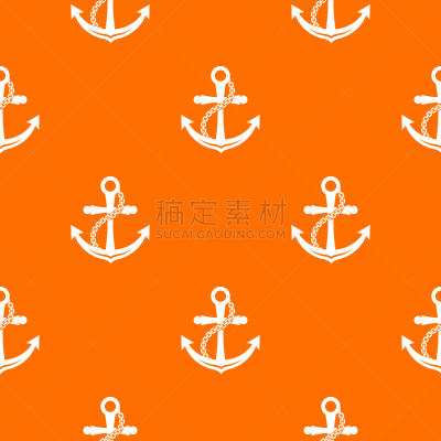 锚,式样,橙色,分离着色,绳子,金属,几何形状,图像,重复,熔化