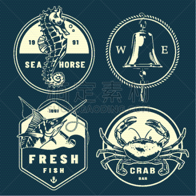 海洋,衣服,分离着色,绳子,海洋生命,海产,食品,复古