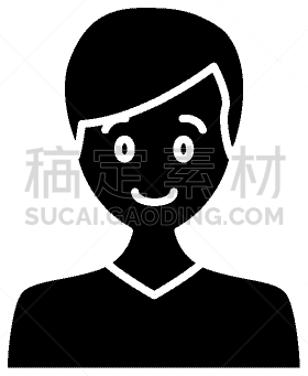 男人,卡通,可爱的,商务,人,概念,肖像,图像,微笑,违约