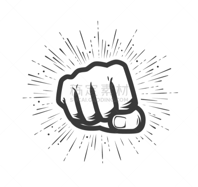 clenched fist gym logo or label