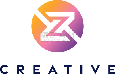creative logo letter z with a gradient color