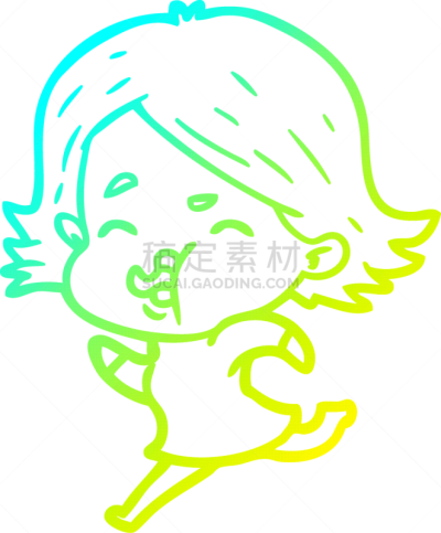 女孩,山,卡通,铅笔画,舌头,女人,性格,艺术,拉