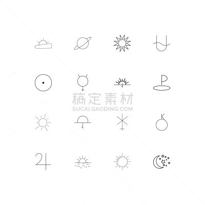 轮廓,直的,天文学,计算机图标,矢量,行星,图像,标志,月亮,日落