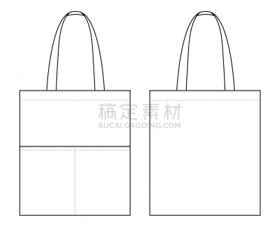 模板,白色,矢量,公寓,用右手,一个物体,纺织品,束口袋,塑胶,棉