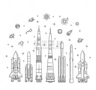 太空交通工具,扁平化设计,空间站,太空船,太空服,直的,迅速,技术,火箭,收集