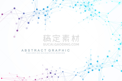 几何形状,分子,绘画插图,成一排,矢量,式样,抽象,波形,联系,流动