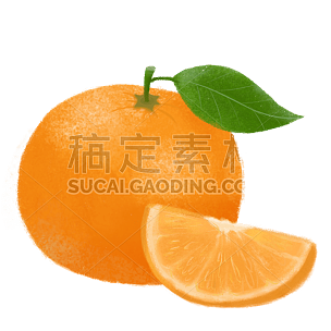 可爱系水果糖果元素主题-橘子