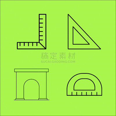 轮廓,直的,建筑业,建筑体,矢量,三角板,图像,标志,石洞壁画,城门