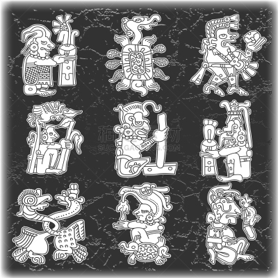 玛雅文明,装饰品,风格,分离着色,秘密,华丽的,人,计算机,非洲,布置