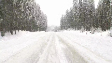 高清延时 在雪地里开车