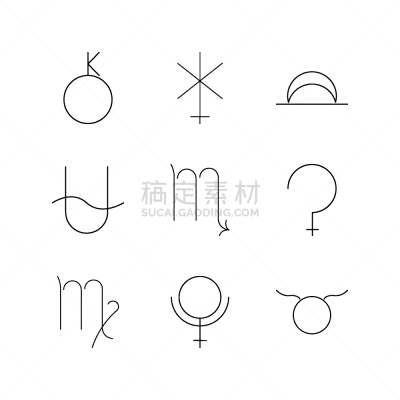 轮廓,直的,图标集,星座,计算机图标,图像,月光背景,矢量,斯尔瑞兹,室女座