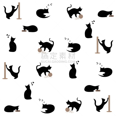 背景,嬉戏的,猫,黑色,可爱的,哺乳纲,动物群,小的,动物