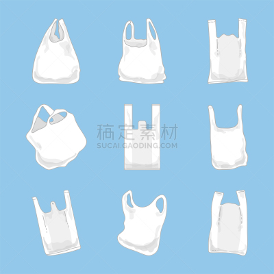矢量,绘画插图,卡通,塑料袋,一次性物品,一个物体,背景分离,纺织品,塑胶,泰国