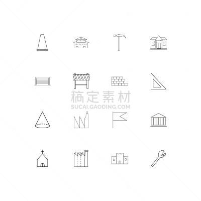 直的,建筑业,计算机图标,建筑体,图像,矢量,工厂,车库,豪宅,城堡
