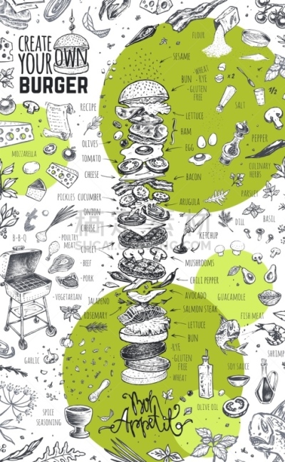 菜单,模板,餐馆,草图,绘画插图,乱画,白色,信息图表,计算机图标,汉堡包