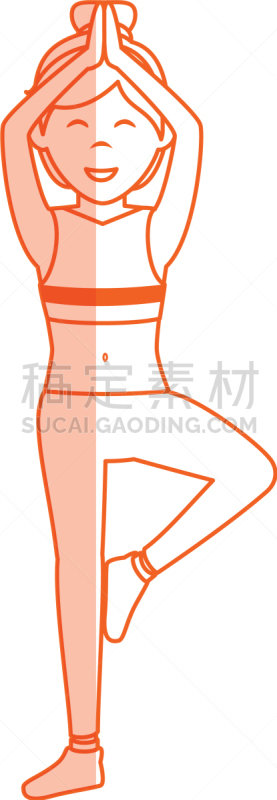 女人,性格,田径运动员,分离着色,人,概念,图像,成年的,矢量,锻炼
