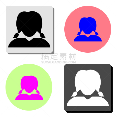 女人,侧面像,平坦的,计算机图标,商务,经理,工程师,全科医师,顾客
