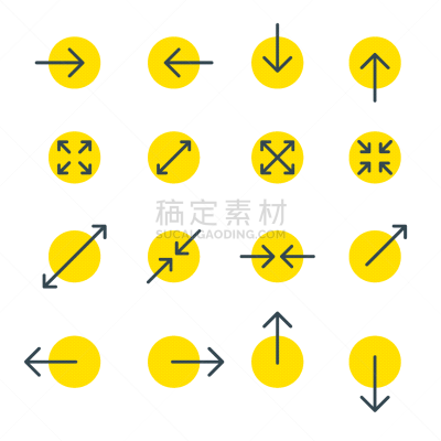 做手势,箭头符号,触摸屏,线条,计算机图标,形状,圆形,轮廓,黄色,收集